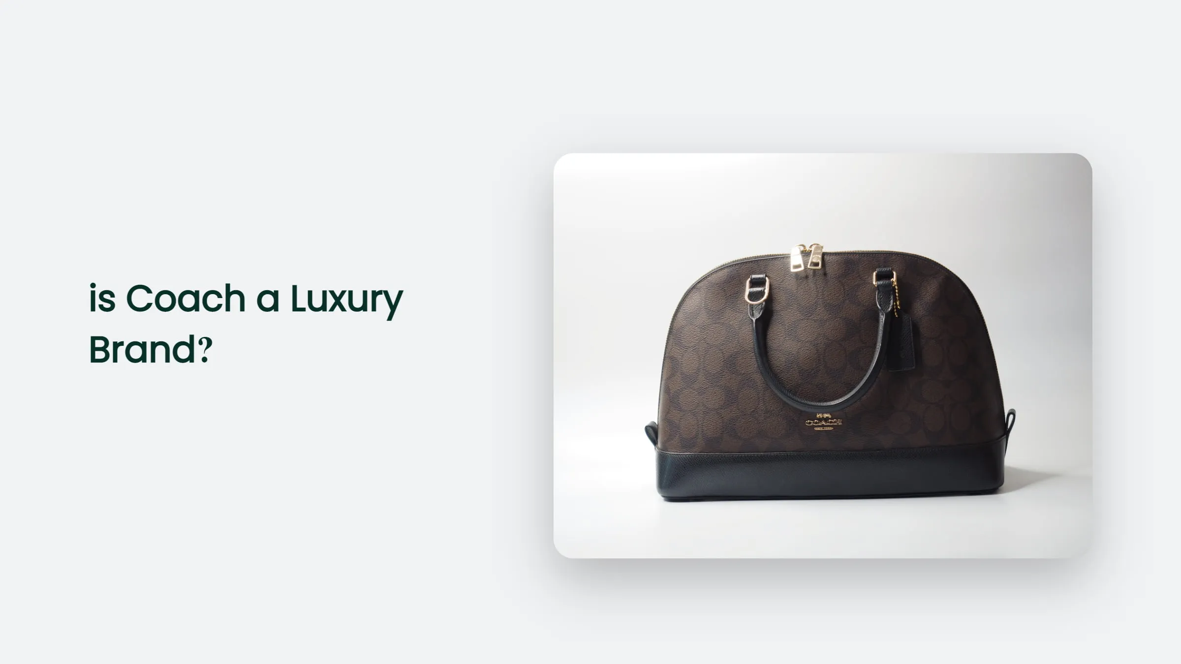 Coach is considered a luxury brand